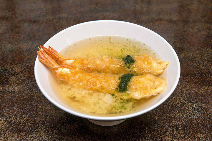 Tempura Rice Bowl with Green Tea